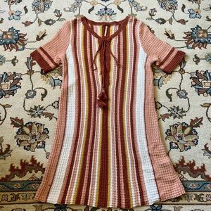 Free People Multicolor Striped Knit Dress